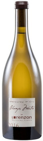 Domaine Bruno Lorenzon Mercurey 1er Cru 'Les Champs Martin' Blanc 2016.  ROBERT PARKER 94 PKT