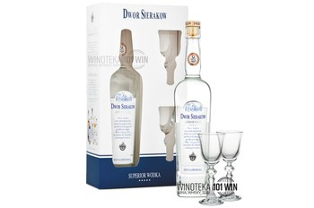 Dwór Sieraków Superior Wódka 700 ml w pudełku + dwa kieliszki