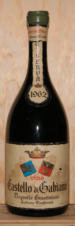 WINO ROCZNIK 1962 - CASTELLO DI GABIANO RISERVA GIUSTINIANI 